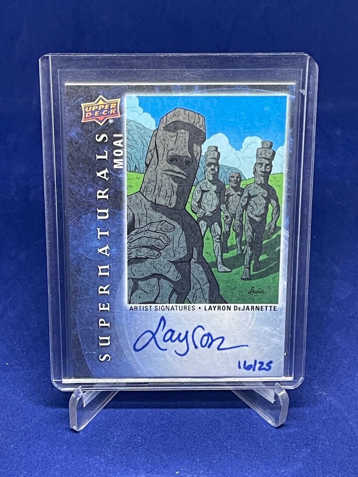 MOAI - LAYRON DEJARNETTE 2016 UD GOODWIN CHAMPIONS SUPERNATURALS ONCARD AUTO /25