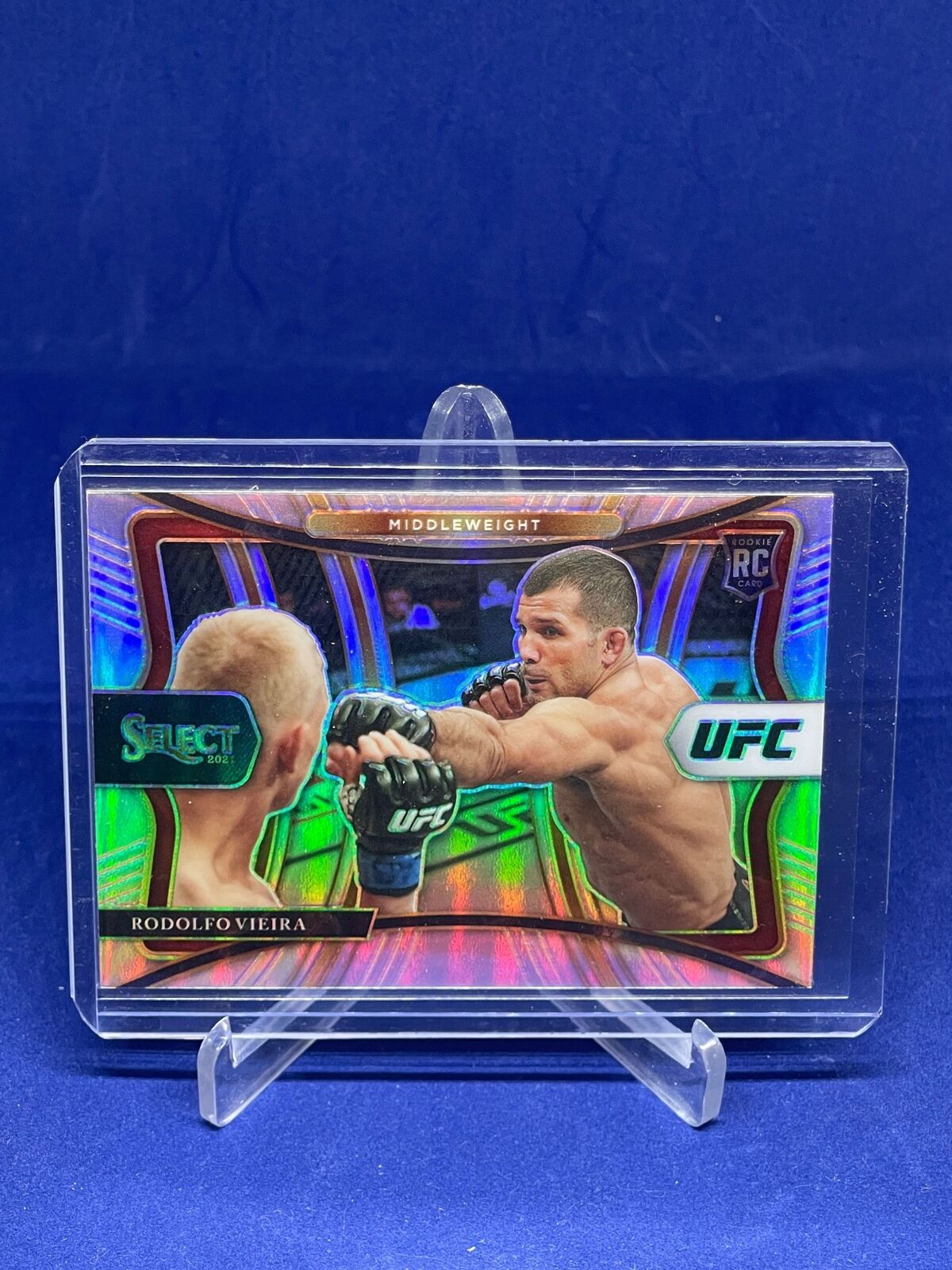 RODOLFO VEIERA 2021 PANINI SELECT UFC PREMIER LEVEL SILVER PRIZM ROOKIE RC #188