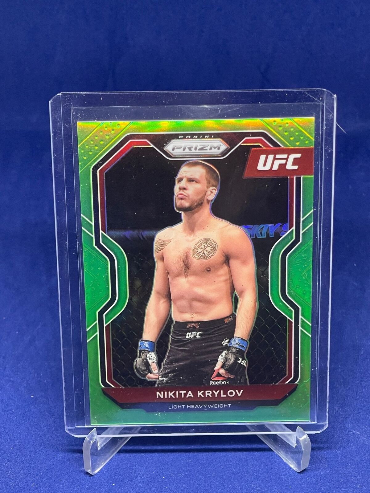 NIKITA KRYLOV 2021 PANINI PRIZM UFC NEON GREEN PRIZM #D 21/75