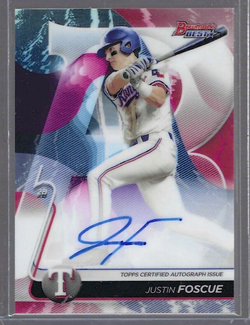 JUSTIN FOSCUE 2020 BOWMANS BEST PROSPECT ON CARD AUTO #B20-JF