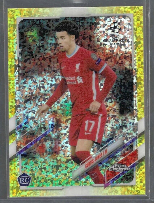 CURTIS JONES 2020-21 TOPPS CHROME YELLOW SPECKLE MINI DIAMOND REFRACTOR RC /299