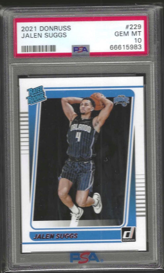 JALEN SUGGS 2021-22 PANINI DONRUSS RATED ROOKIE RC #229 PSA 10 GEM MINT POP 31