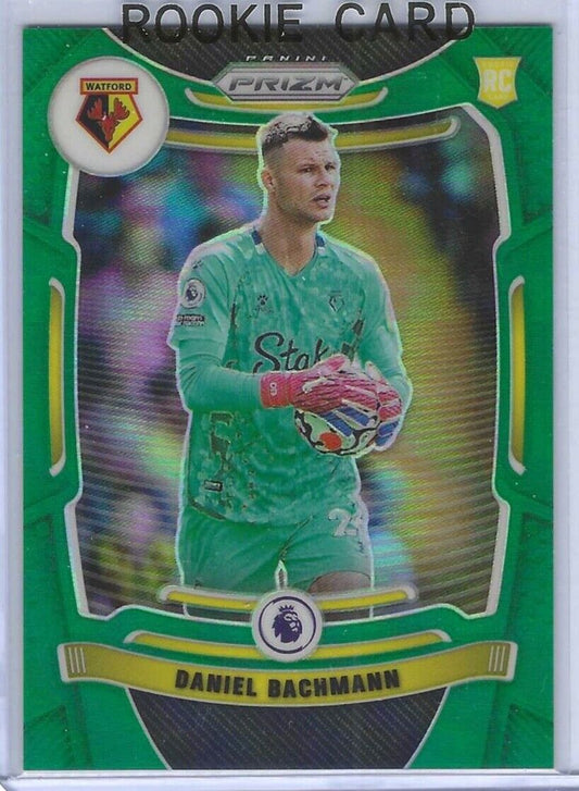 DANIEL BACHMANN 2021-22 PANINI PRIZM PREMIER LEAGUE GREEN PRIZM ROOKIE RC #D 3/5