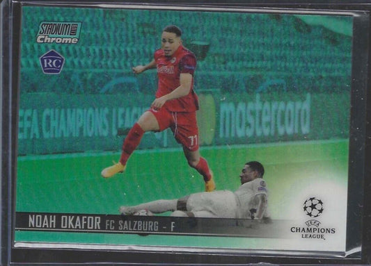 NOAH OKAFOR 2020-21 TOPPS STADIUM CLUB CHROME AQUA REFRACTOR RC #D /199