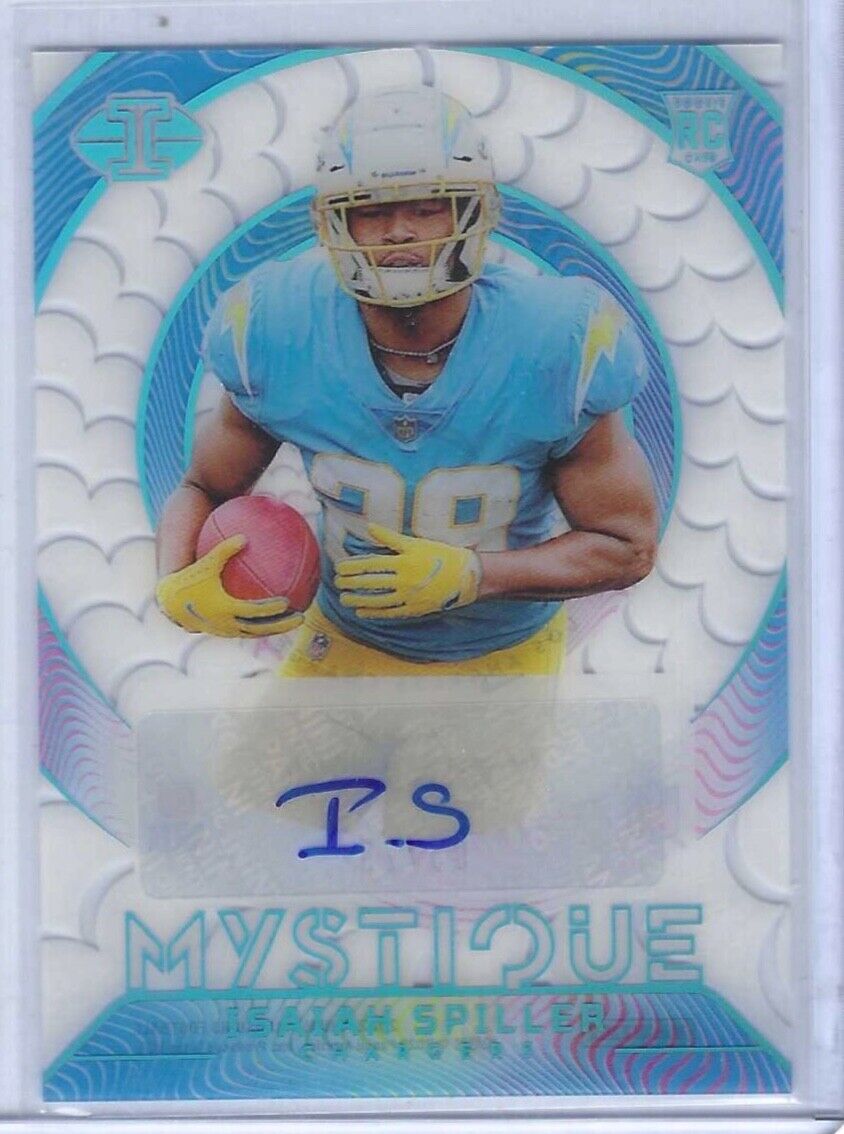 ISAIAH SPILLER 2022 PANINI ILLUSIONS BLUE ACETATE MYSTIQUE AUTO RC #D 05/25
