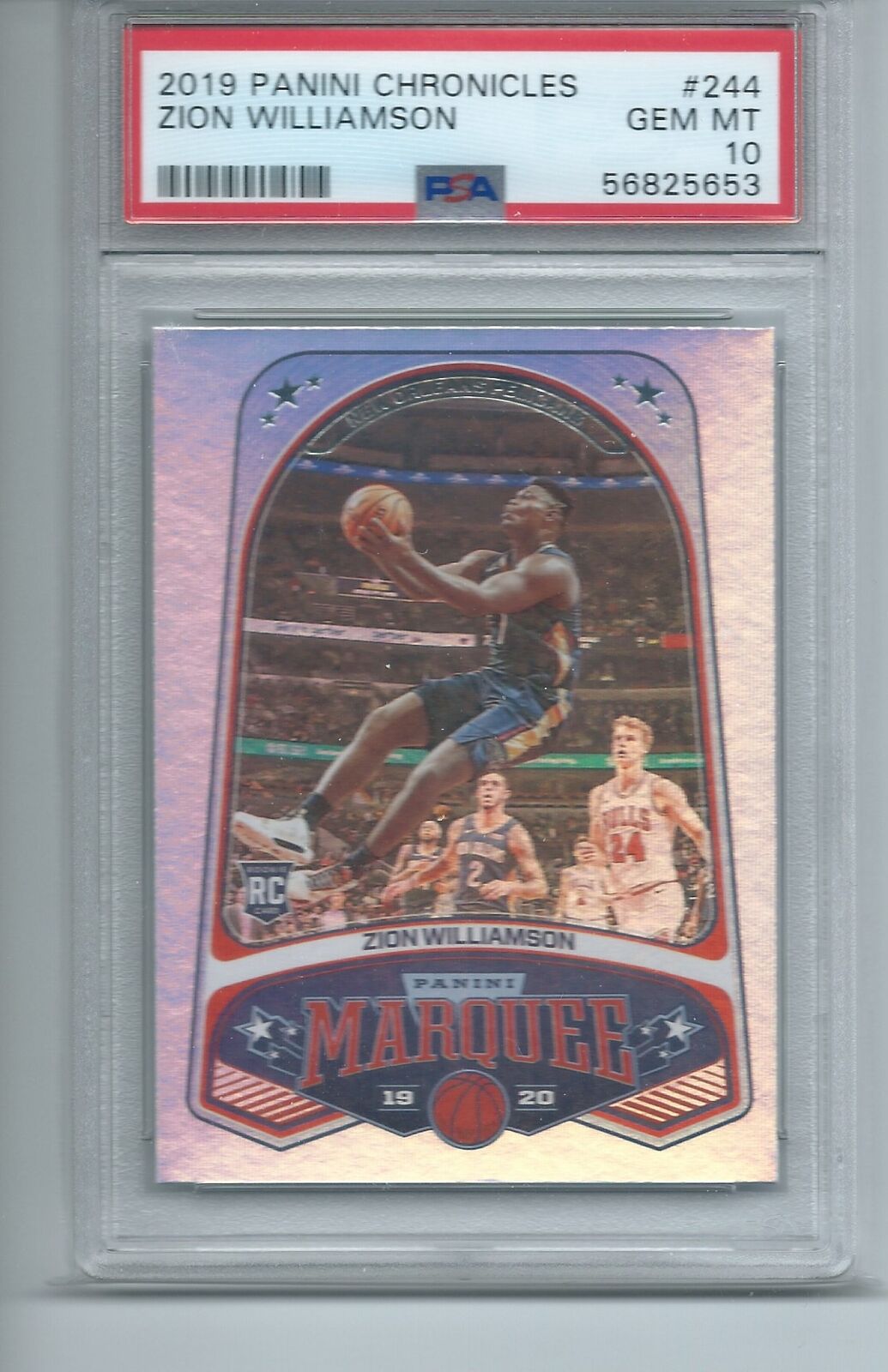 ZION WILLIAMSON 2019-20 PANINI CHRONICLES MARQUEE RC #244 PSA 10 GEM MINT