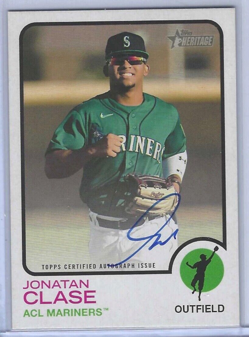 JONATAN CLASE 2022 TOPPS HERITAGE MINOR LEAGUE PROSPECT REAL ONE AUTO #ROA-JCL