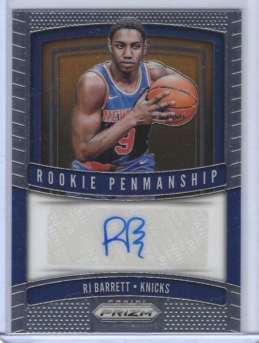 RJ BARRETT 2019-20 PANINI PRIZM ROOKIE PENMANSHIP AUTO RC #RP-RJB