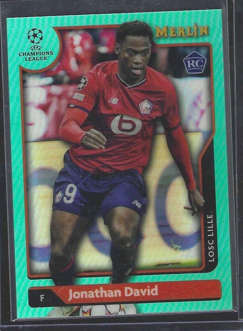 JONATHAN DAVID 2021-22 TOPPS MERLIN AQUA REFRACTOR ROOKIE RC #D 192/199