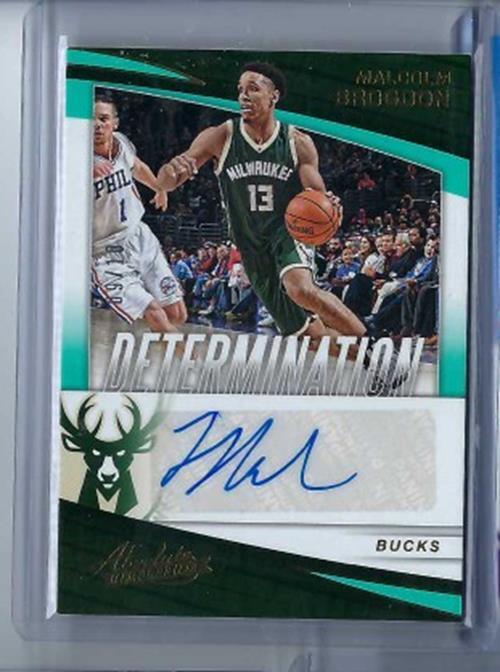 MALCOM BROGDON 2017-18 PANINI ABSOLUTE DETERMINATION AUTO #D 9/10