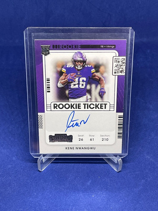 KENE NWANGWU 2021 PANINI CONTENDERS ROOKIE TICKET ON CARD AUTO VARIATION RC #132