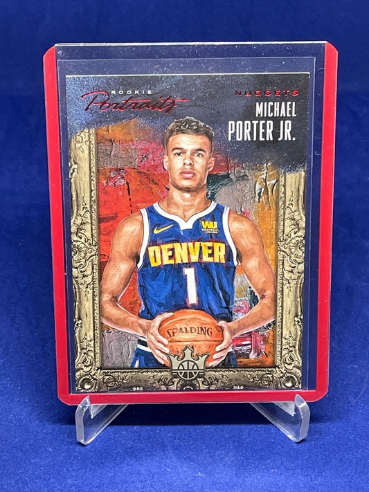 MICHAEL PORTER JR 2018-19 PANINI COURT KINGS RED PORTRAITS ROOKIE RC #D 50/99