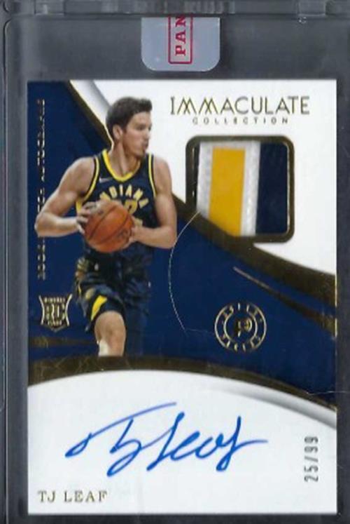TJ LEAF 2017-18 IMMACULATE COLLECTION RPA ROOKIE PATCH AUTO RC #D /99