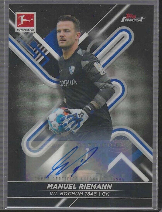 MANUEL RIEMANN 2021-22 TOPPS FINEST BLACK REFRACTOR AUTO #D 224/250