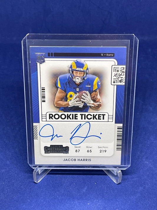 JACOB HARRIS 2021 PANINI CONTENDERS ROOKIE TICKET ON CARD AUTO RC #138