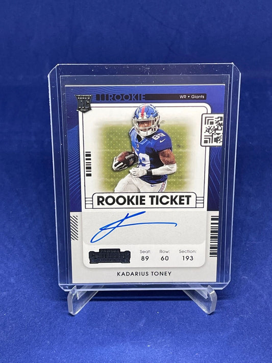 KADARIUS TONEY 2021 PANINI CONTENDERS ROOKIE TICKET AUTO VARIATION RC #110
