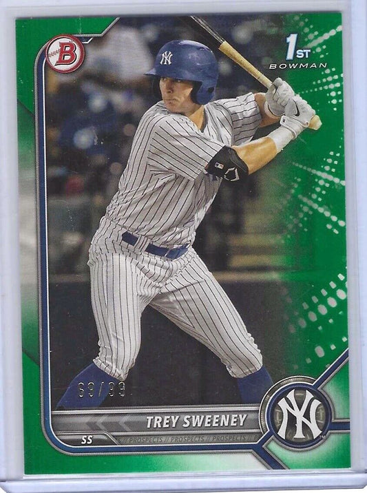 TREY SWEENEY 2022 BOWMAN GREEN 1ST BOWMAN PROSPECT #D 69/99