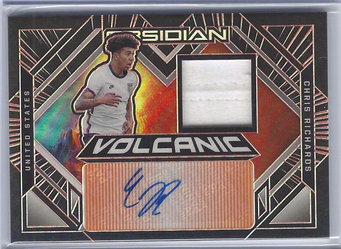 CHRIS RICHARDS 2021-22 PANINI OBSIDIAN VOLCANIC ORANGE ETCH PATCH AUTO #D 26/50