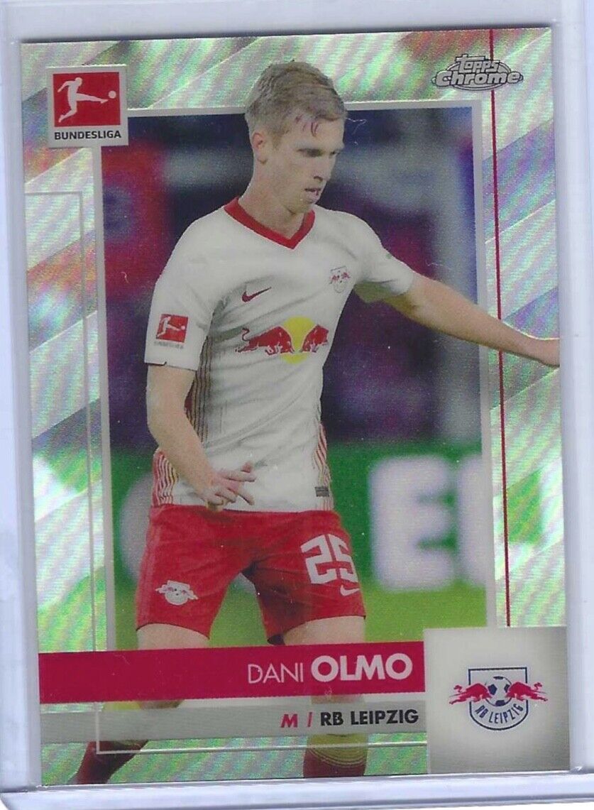 DANI OLMO 2020-21 TOPPS CHROME BUNDESLIGA SILVER ROOKIE REFRACTOR RC #56