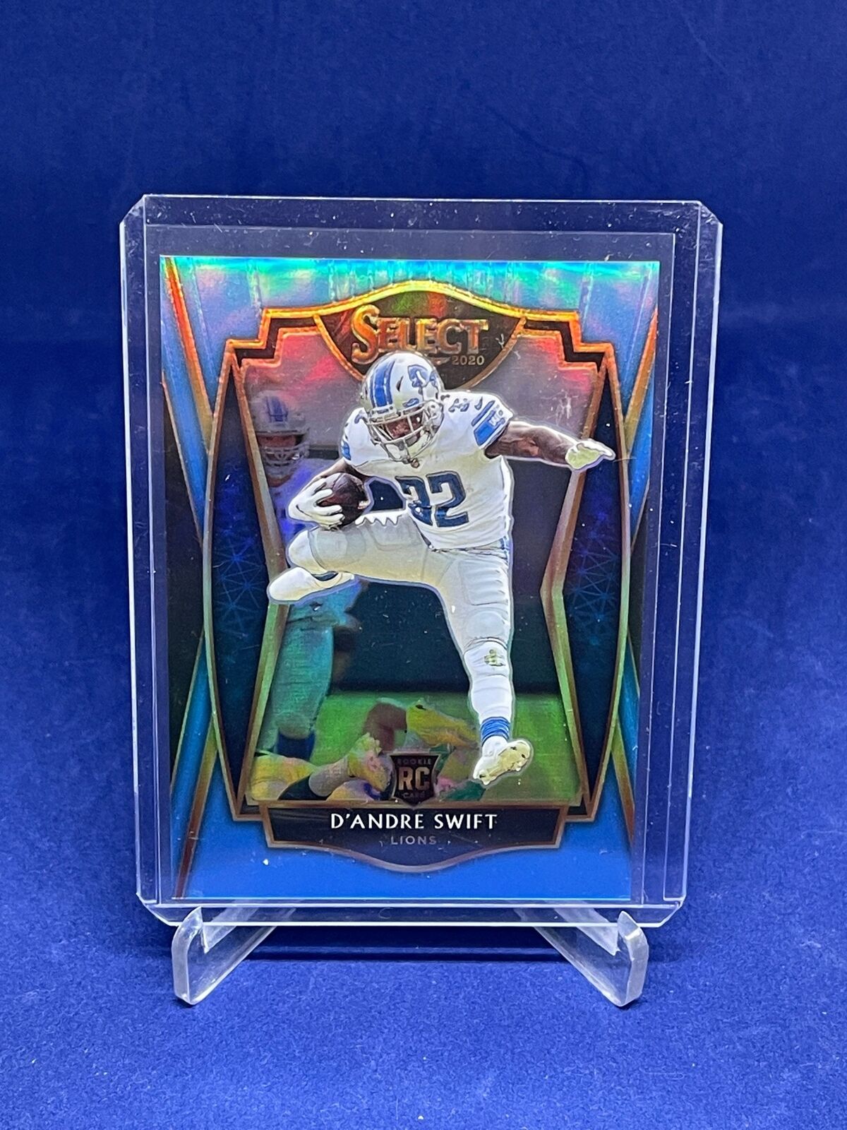 D'ANDRE SWIFT 2020 PANINI SELECT PREMIER LEVEL LIGHT BLUE PRIZM RC #D 6/99