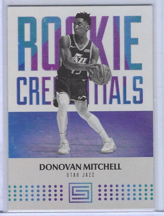 DONOVAN MITCHELL 2017-18 PANINI STATUS ROOKIE CREDENTIALS RC #7