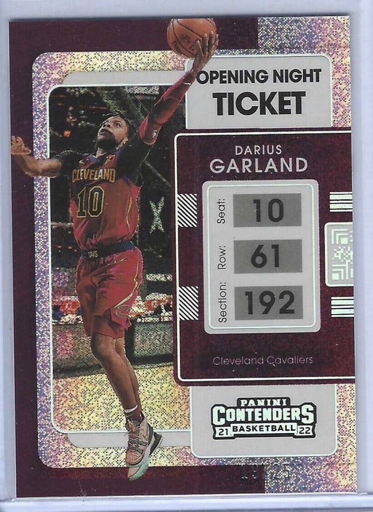 DARIUS GARLAND 2021-22 PANINI CONTENDERS OPENING NIGHT TICKET #D /25