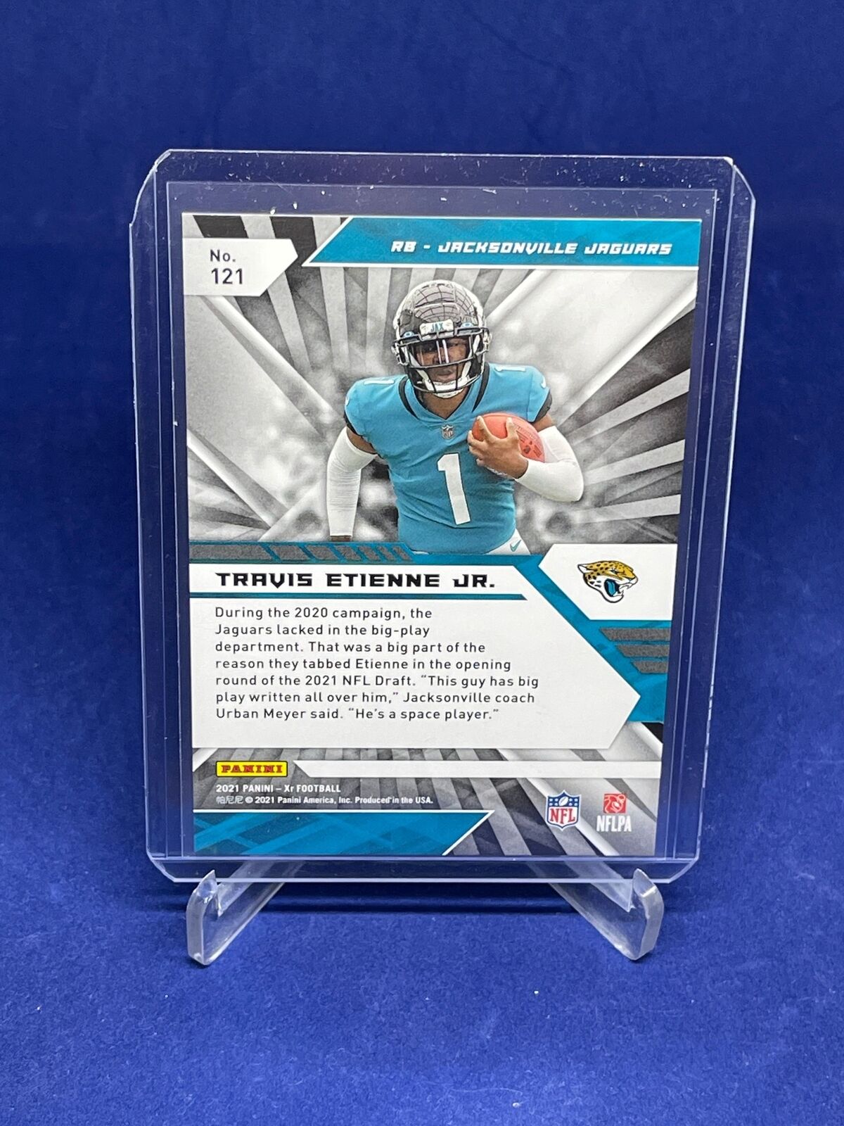 TRAVIS ETIENNE JR 2021 PANINI XR SILVER FOIL ROOKIE RC #D 60/75