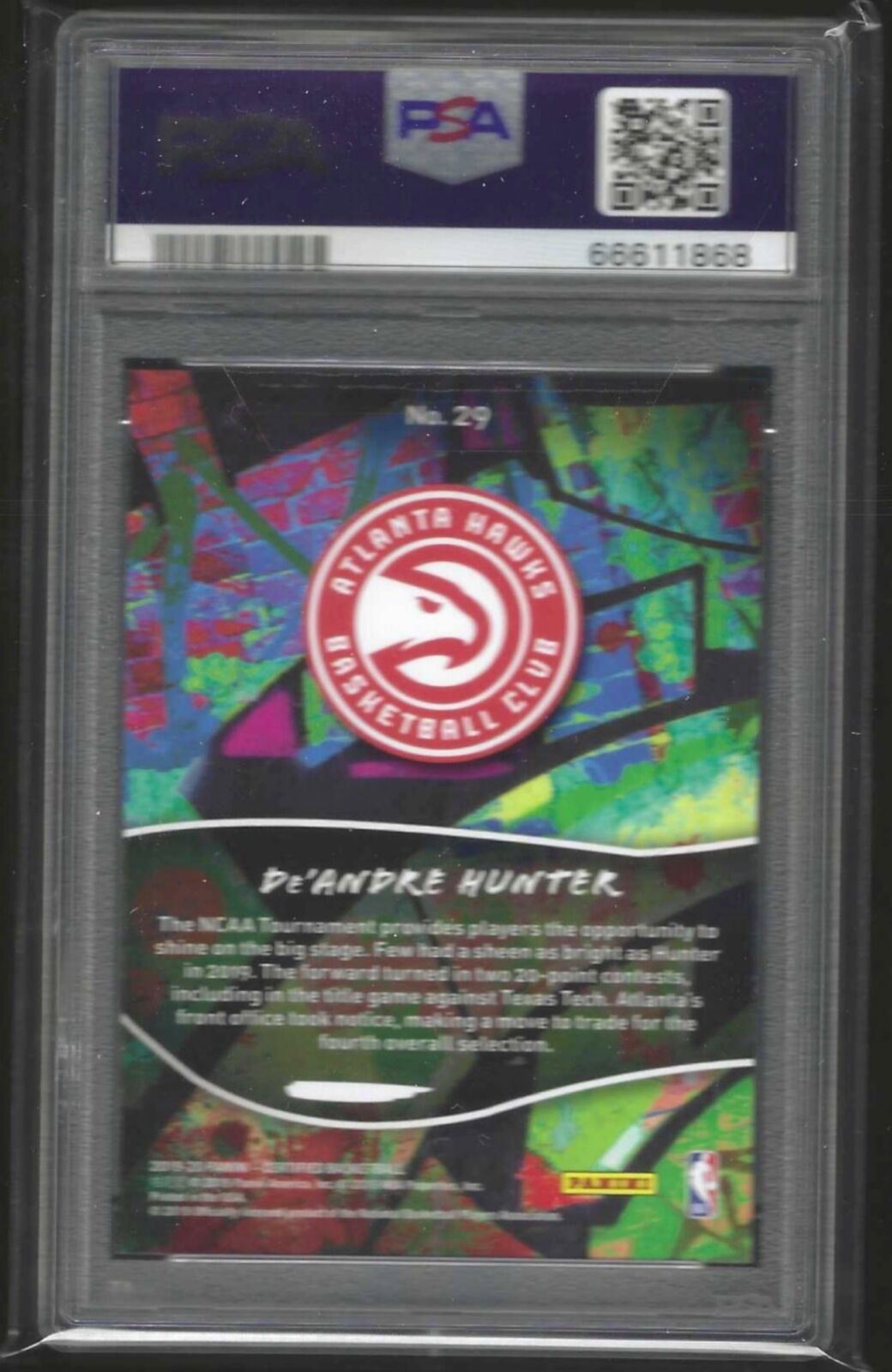 DE'ANDRE HUNTER 2019-20 CERTIFIED GRAFFITI MIRROR CAMO RC /25 PSA 10 GEM POP 3