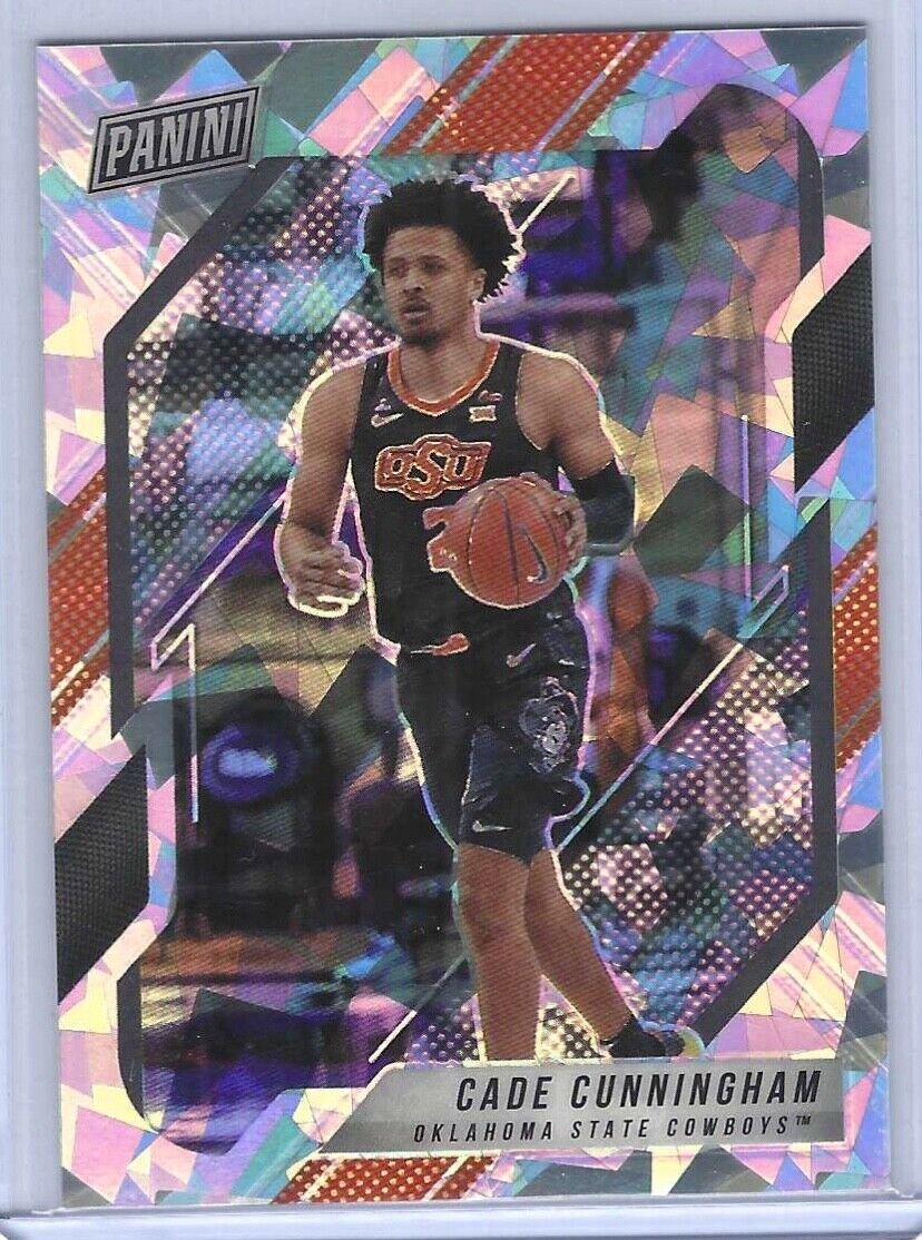 CADE CUNNINGHAM 2021-22 PANINI VIP SILVER CRACKED ICE PRIZM RC #D 48/99