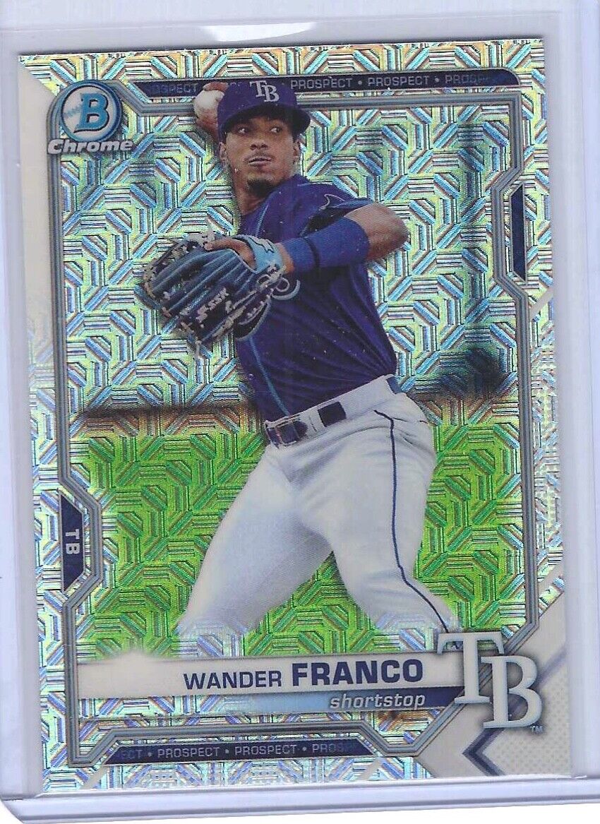WANDER FRANCO 2021 BOWMAN CHROME SILVER MOJO MEGABOX REFRACTOR PROSPECT #BCP-240