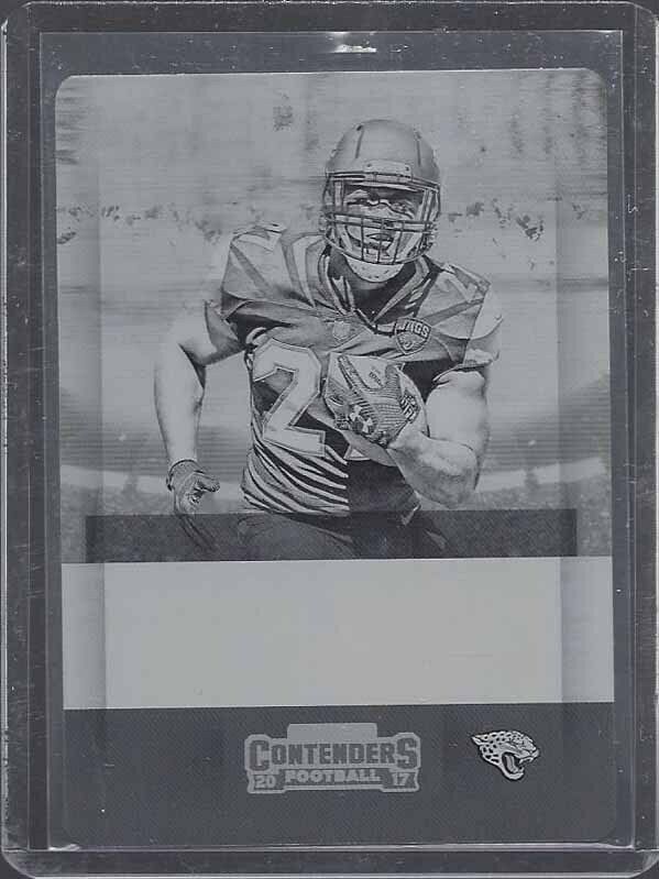 LEONARD FOURNETTE 2017 CONTENDERS BLACK PRINTING PLATE RC #D 1/1