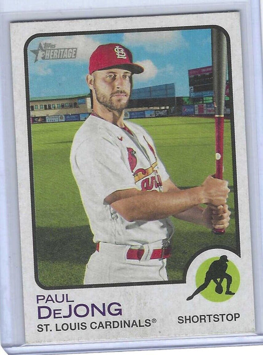 PAUL DEJONG 2022 TOPPS HERITAGE REVERSE FLIP STOCK SSP #D /5