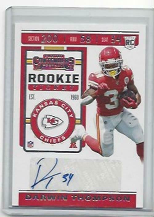 DARWIN THOMPSON 2019 CONTENDERS ROOKIE TICKET AUTO ROOKIE RC #184