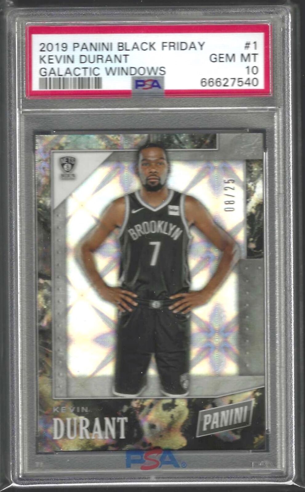 KEVIN DURANT 2019 PANINI BLACK FRIDAY GALACTIC WINDOWS /25 PSA 10 GEM MINT POP 4