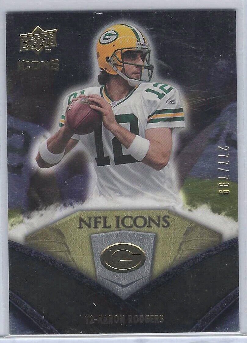 AARON RODGERS 2008 UPPER DECK ICONS NFL ICONS SILVER #D 277/799
