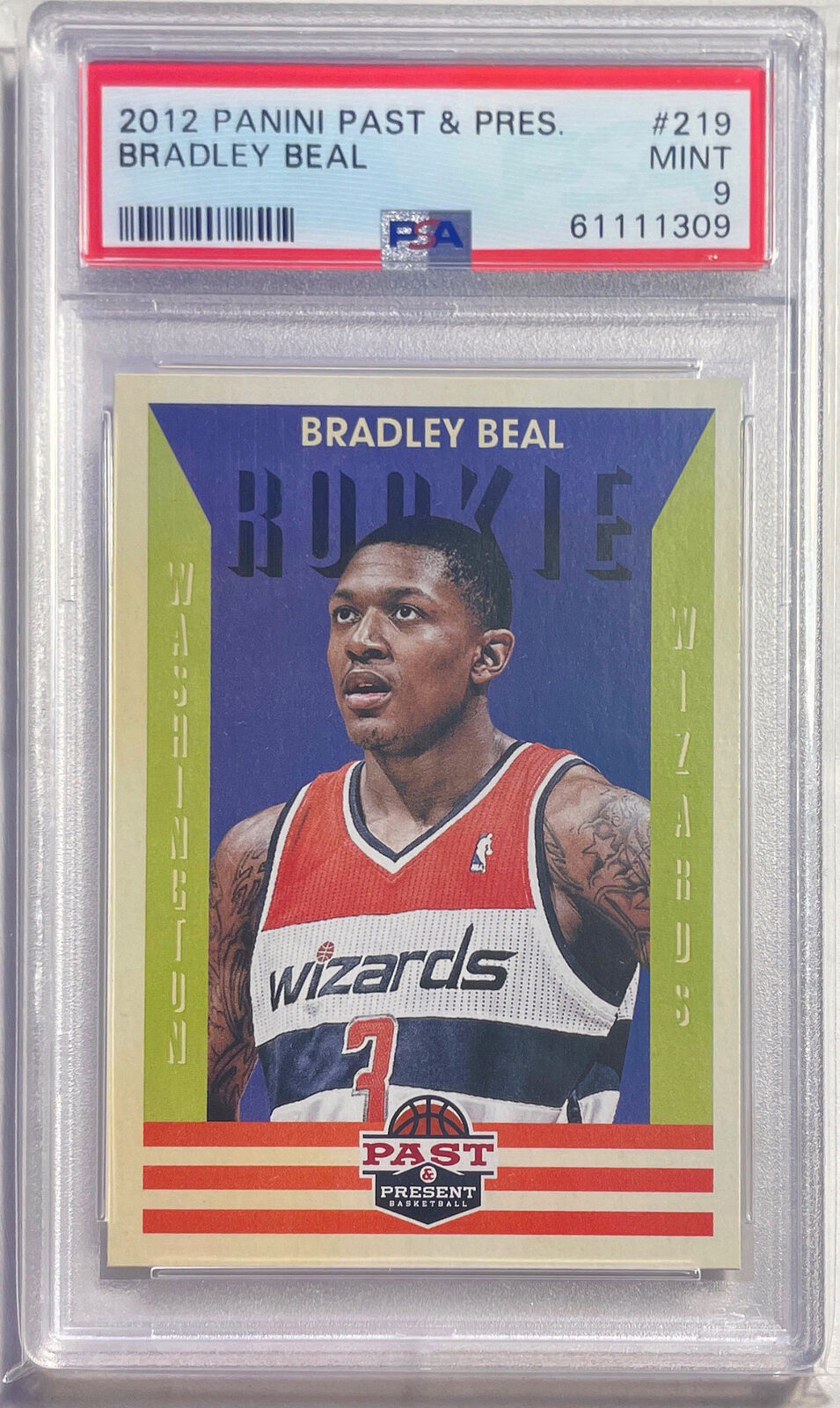 BRADLEY BEAL 2012-13 PANINI PAST & PRESENT ROOKIE RC #219 PSA 9 MINT