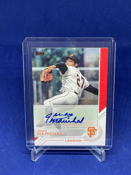 JUAN MARICHAL 2017 TOPPS SALUTE AUTO RED #D 2/5