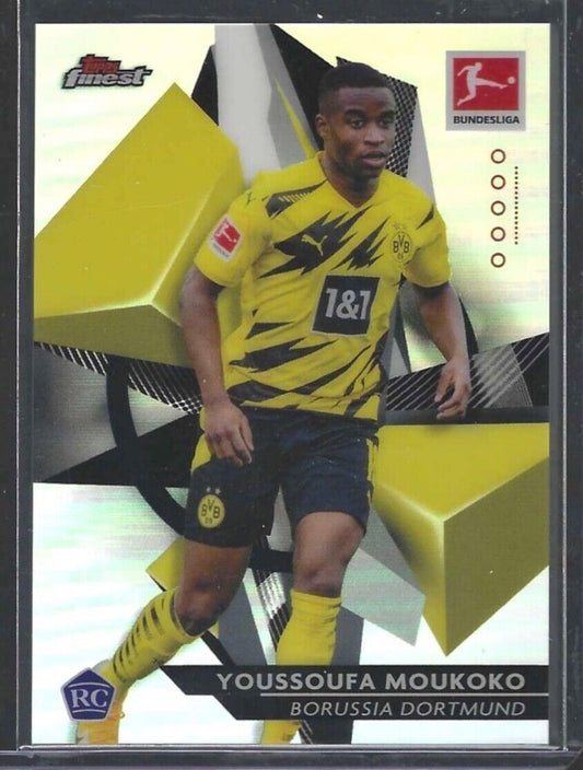 YOUSSOUFA MOUKOKO 2020-21 TOPPS FINEST SILVER REFRACTOR ROOKIE RC #29
