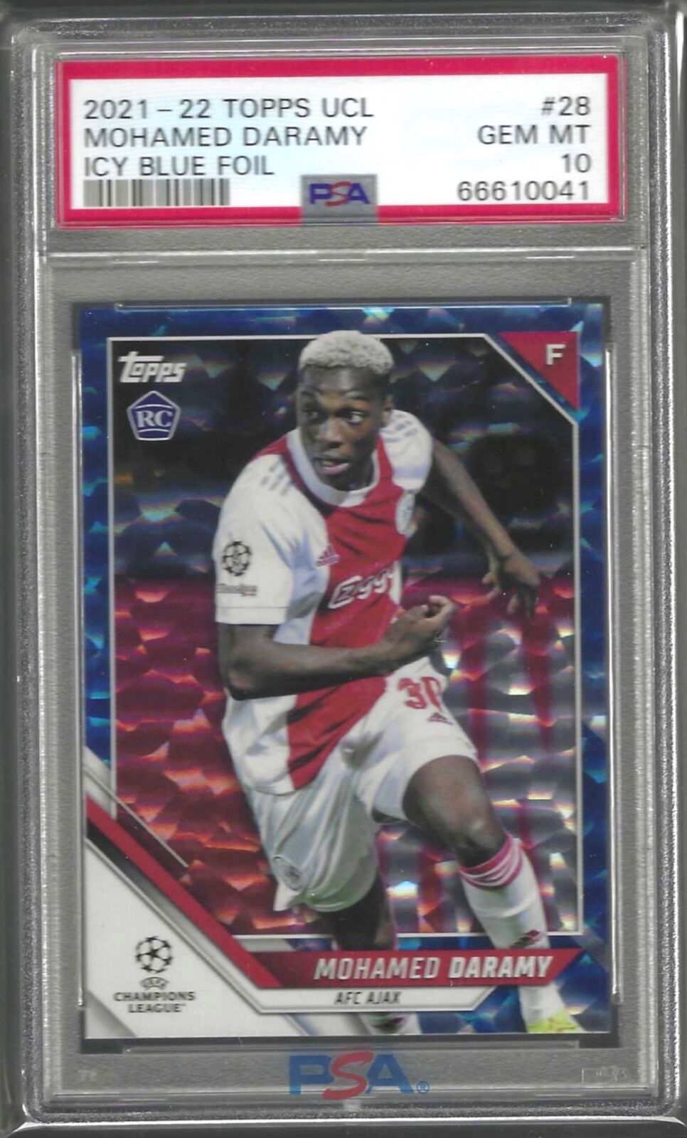 MOHAMED DARAMY 2021-22 TOPPS ICY BLUE FOIL ROOKIE RC /99 PSA 10 GEM MINT POP 1/1