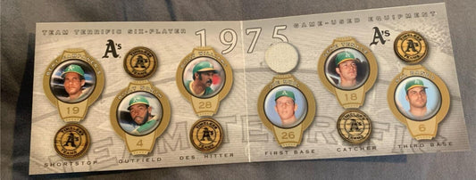 OAKLAND A'S 2004 UPPER DECK LEGENDS TEAM TERRIFIC 6 PLAYER JERSEY BAT BOOK /39