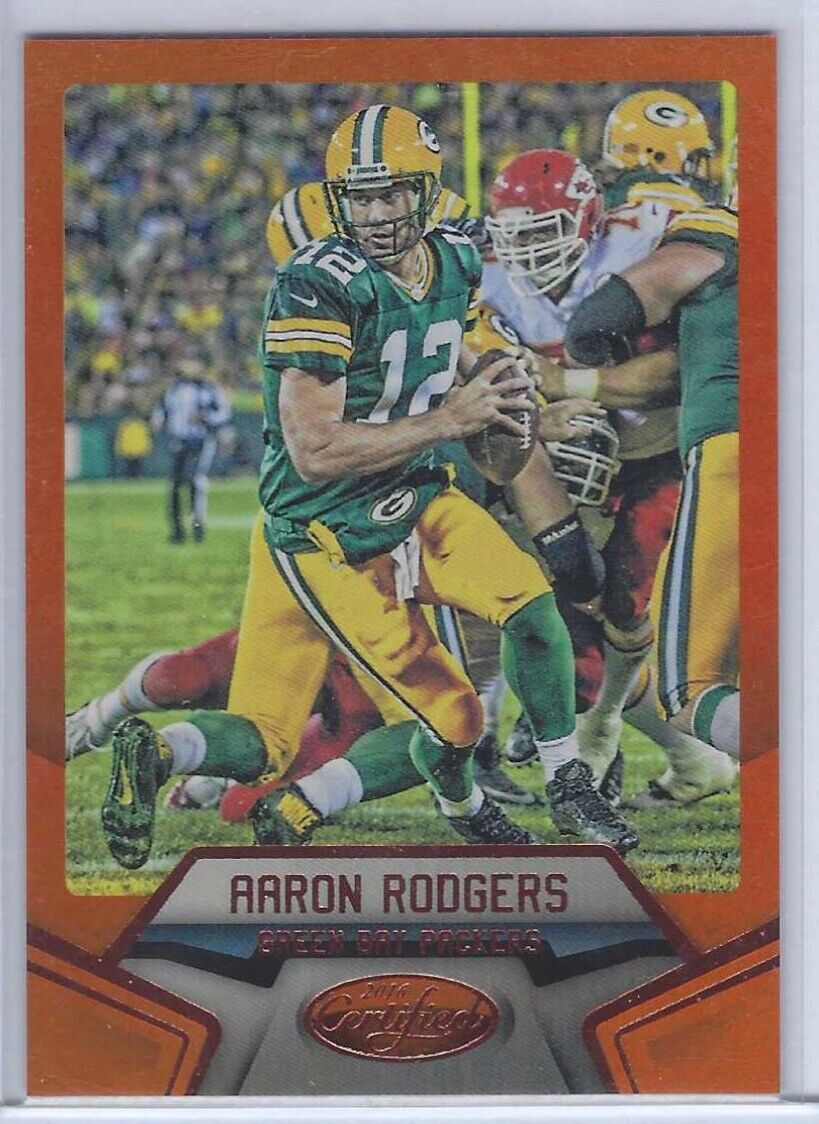 AARON RODGERS 2016 PANINI CERTIFIED ORANGE FOIL #D 204/225