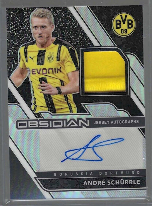 ANDRE SCHURRLE 2020-21 PANINI OBSIDIAN SILVER ETCH PATCH AUTO #D 084/149