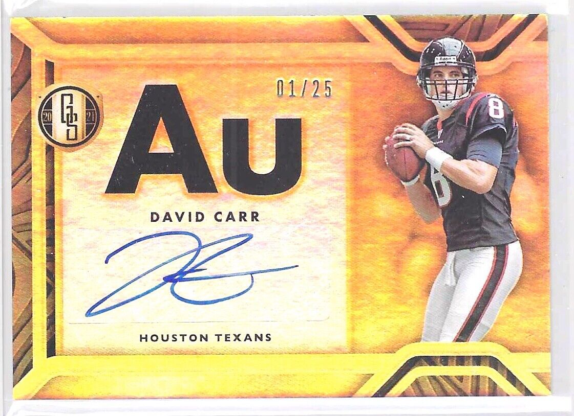 DAVID CARR 2021 PANINI GOLD STANDARD AU AUTO #D 01/25