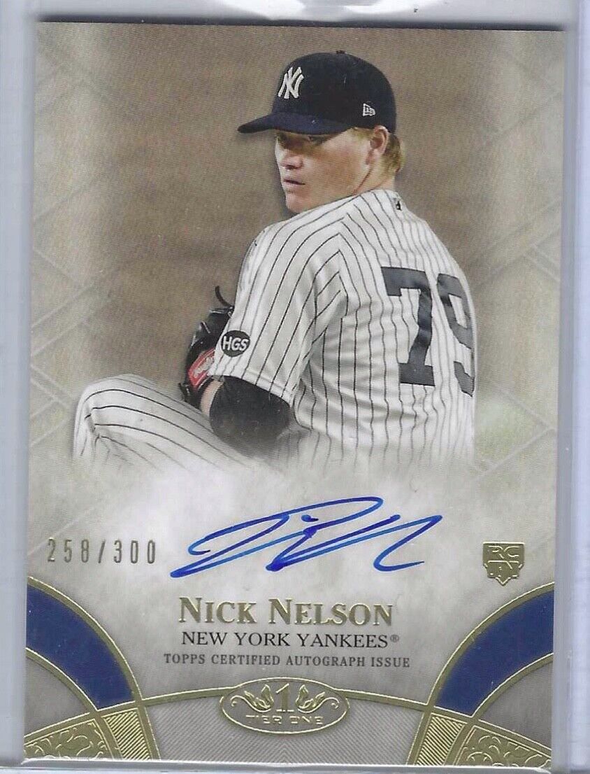 NICK NELSON 2021 TOPPS TIER ONE ROOKIE ON CARD AUTO RC #D 258/300