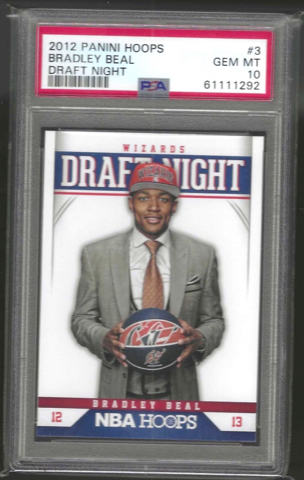 BRADLEY BEAL 2012-13 PANINI HOOPS DRAFT NIGHT ROOKIE RC #3 PSA 10 GEM MINT