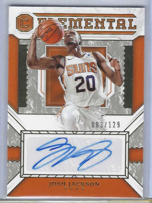 JOSH JACKSON 2018-19 PANINI CORNERSTONES ELEMENTAL AUTO #D 003/129