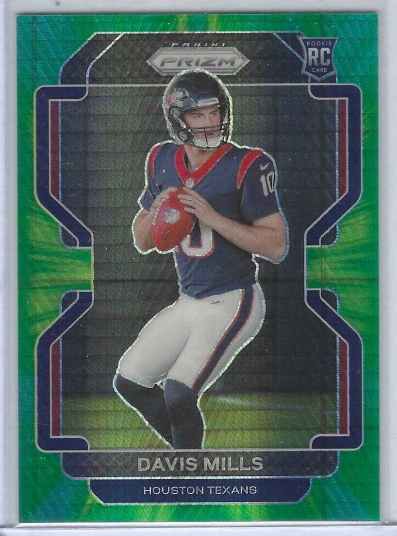 DAVIS MILLS 2021 PANINI PRIZM GREEN HYPER PRIZM ROOKIE RC #D 063/175