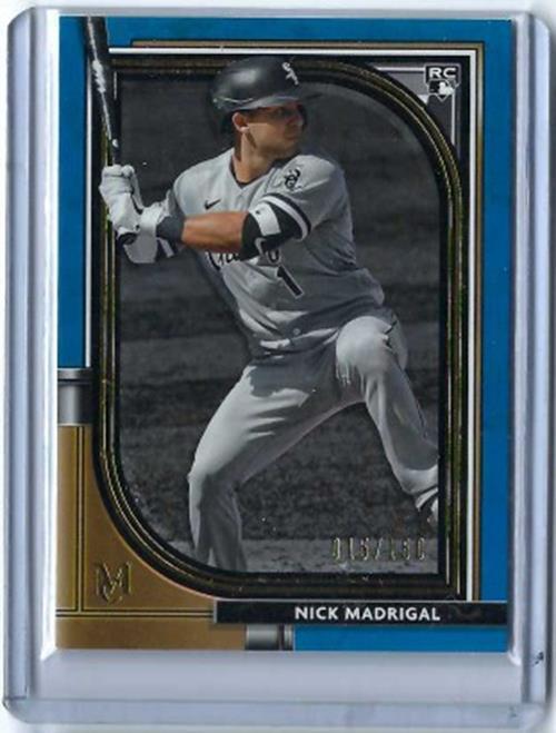 NICK MADRIGAL 2021 TOPPS MUSUEM COLLECTION BLUE RC #D 15/150