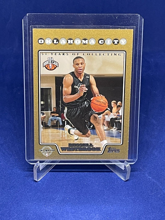 RUSSELL WESTBROOK 2008-09 TOPPS GOLD ROOKIE RC #D 256/2008