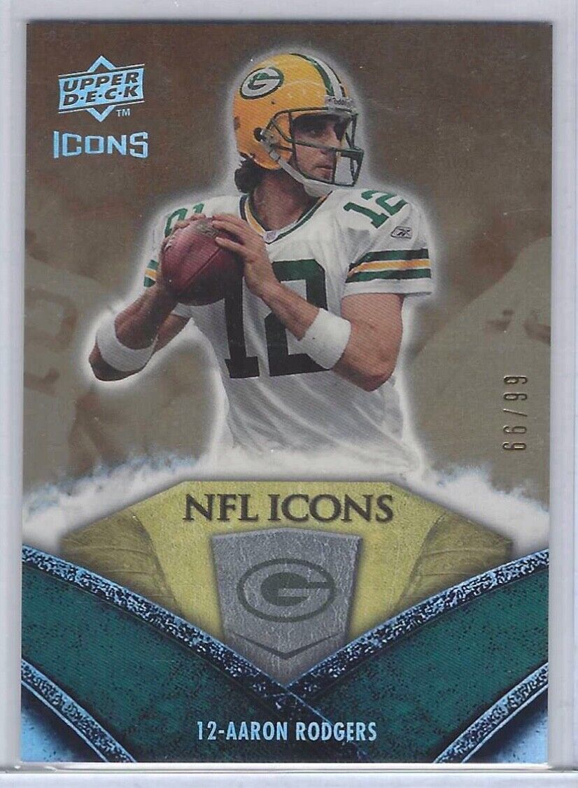 AARON RODGERS 2008 UPPER DECK ICONS NFL ICONS BRONZE #D 66/99